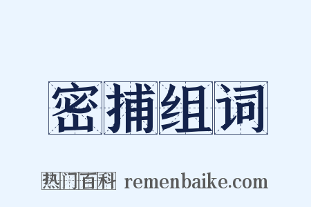 密捕组词是什么意思的图片